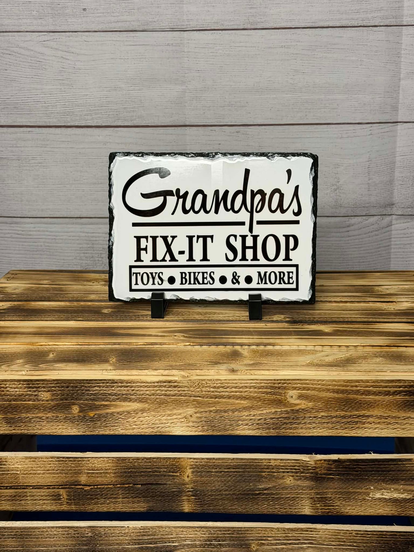 Grandpa's Fix it Shop Stone Plaque