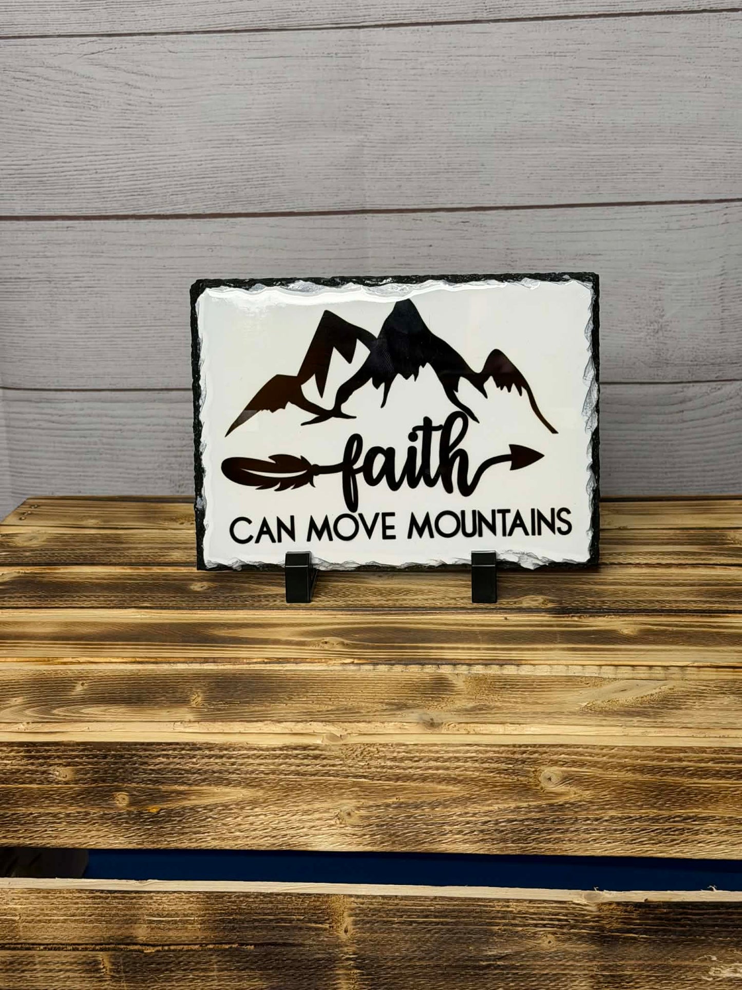 Faith Can Move Mountain Stone Plaque