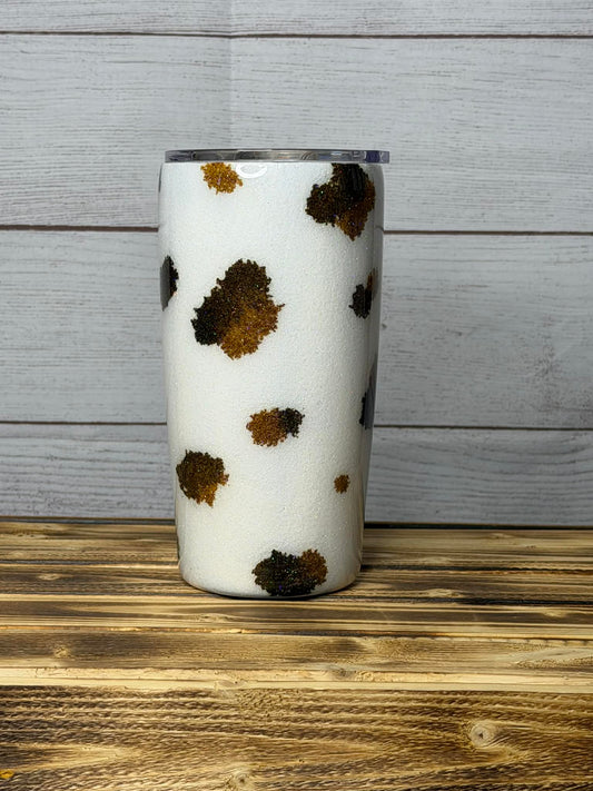 Cow Print Howdy Bow Epoxy Tumbler