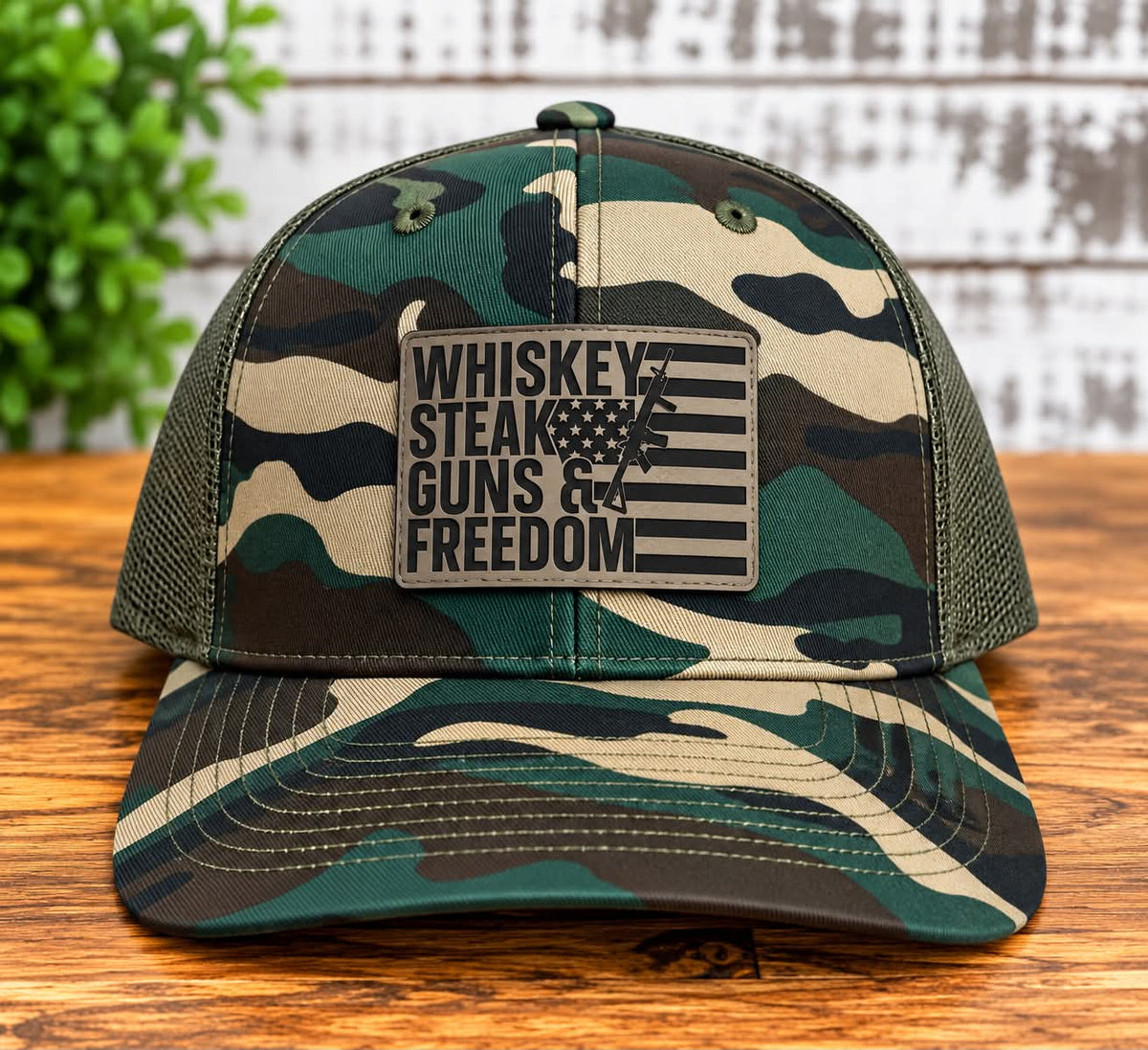 Whiskey Steak Guns Freedom Hat