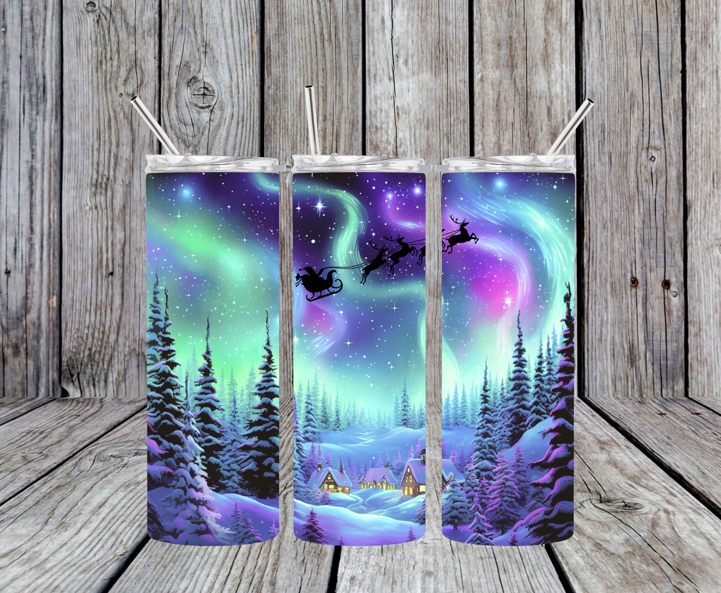Northern Lights Christmas Tumbler