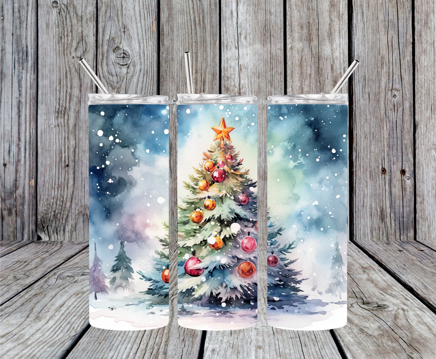 Old Fashion Christmas Tree Tumbler