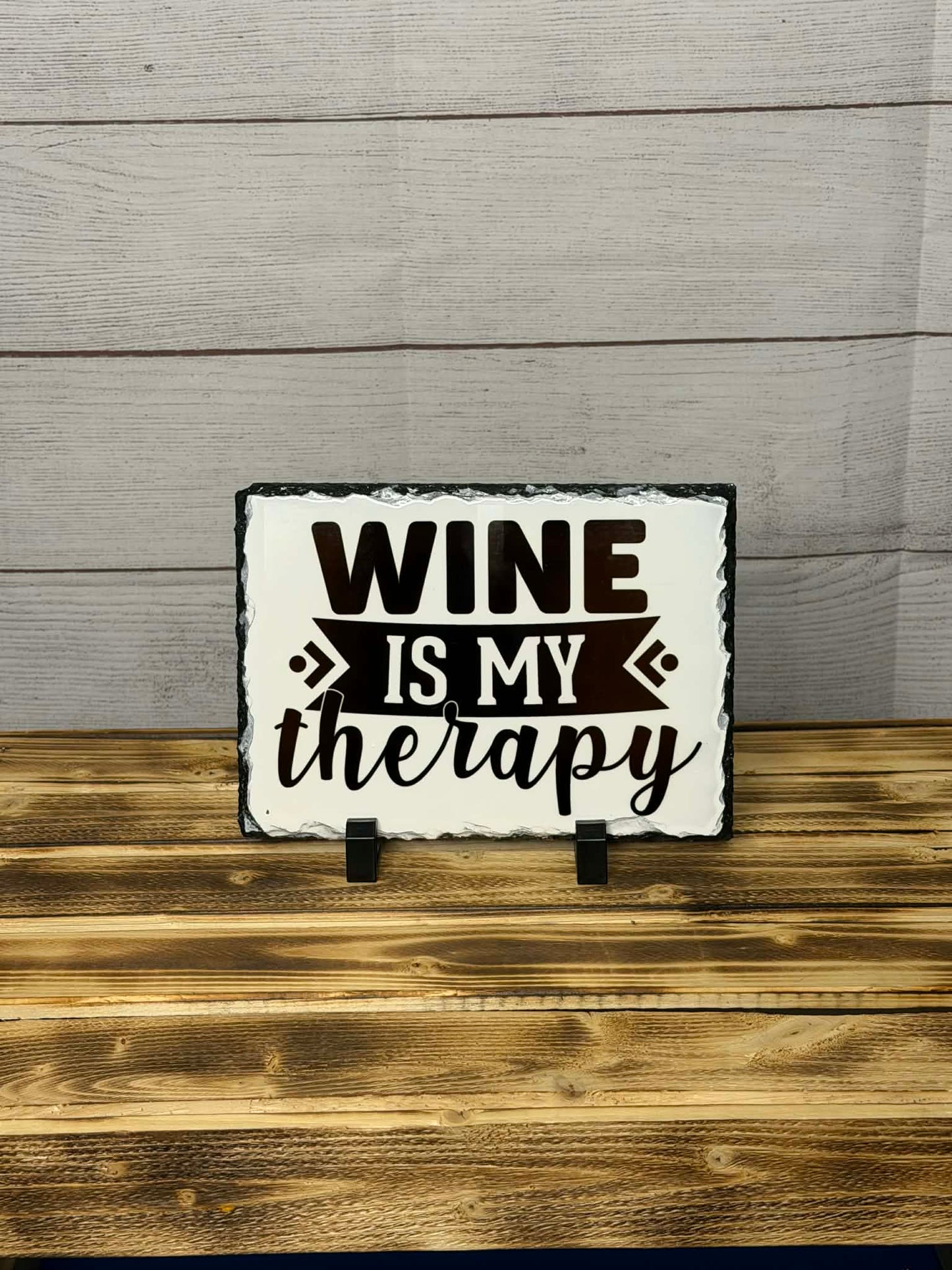 Wine is my Therapy Stone Plaque