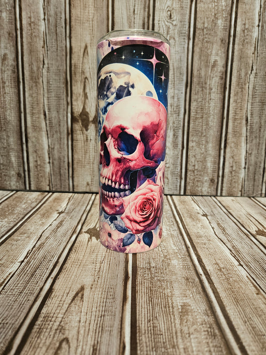 Skull And Moon Tumbler