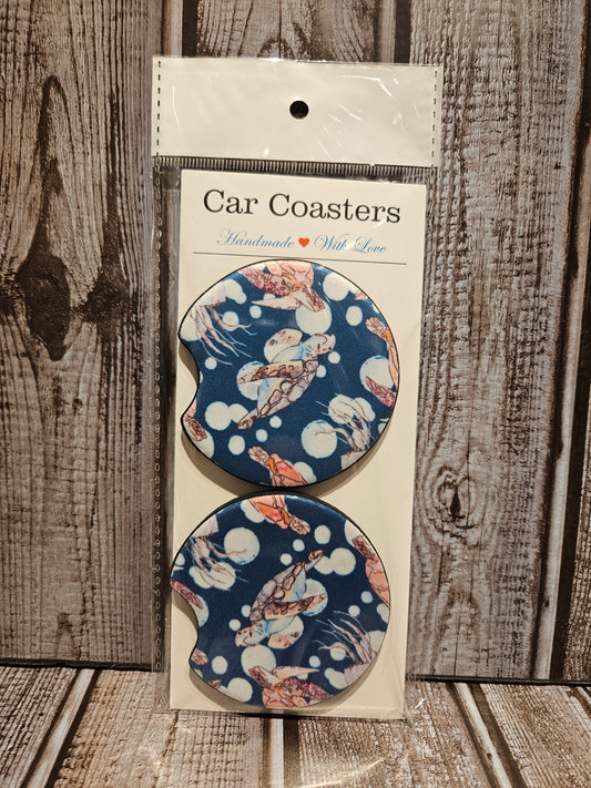 Sea Turtle Car Coaster Set