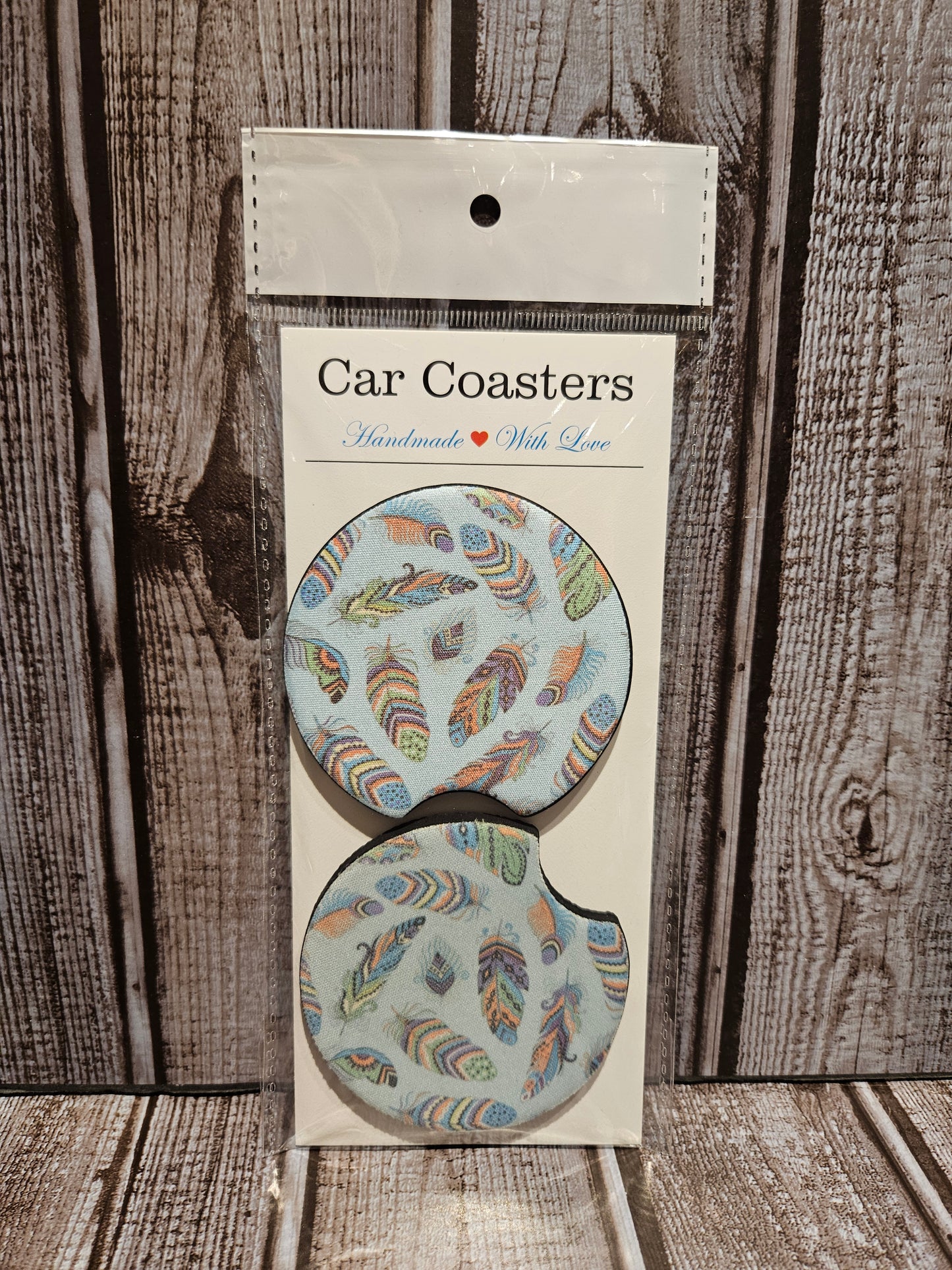 Feather Car Coaster Set