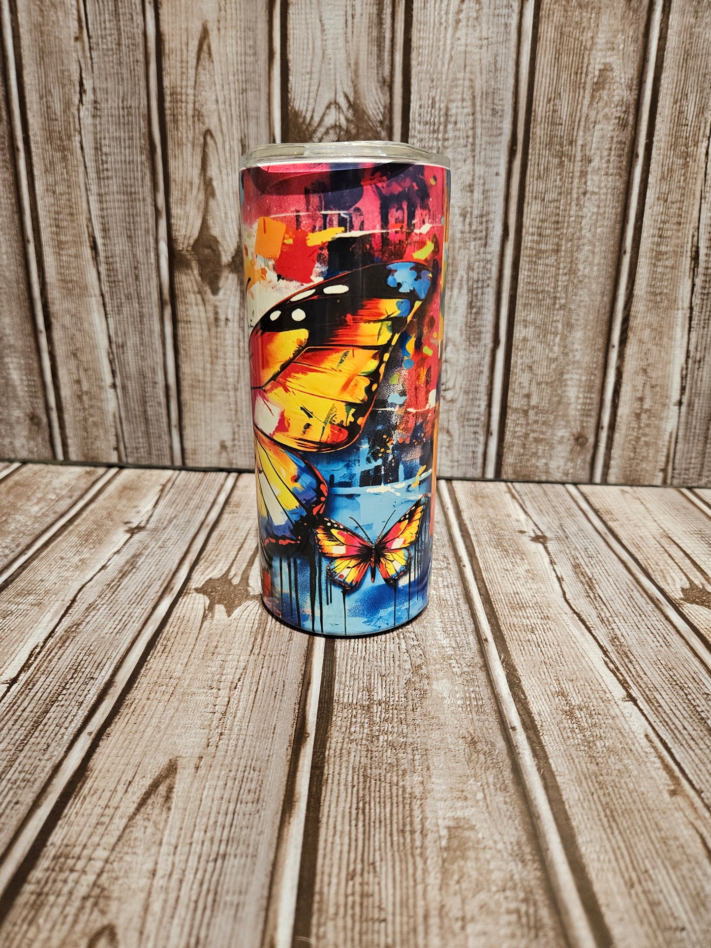 Colorful Butterfly Tumbler