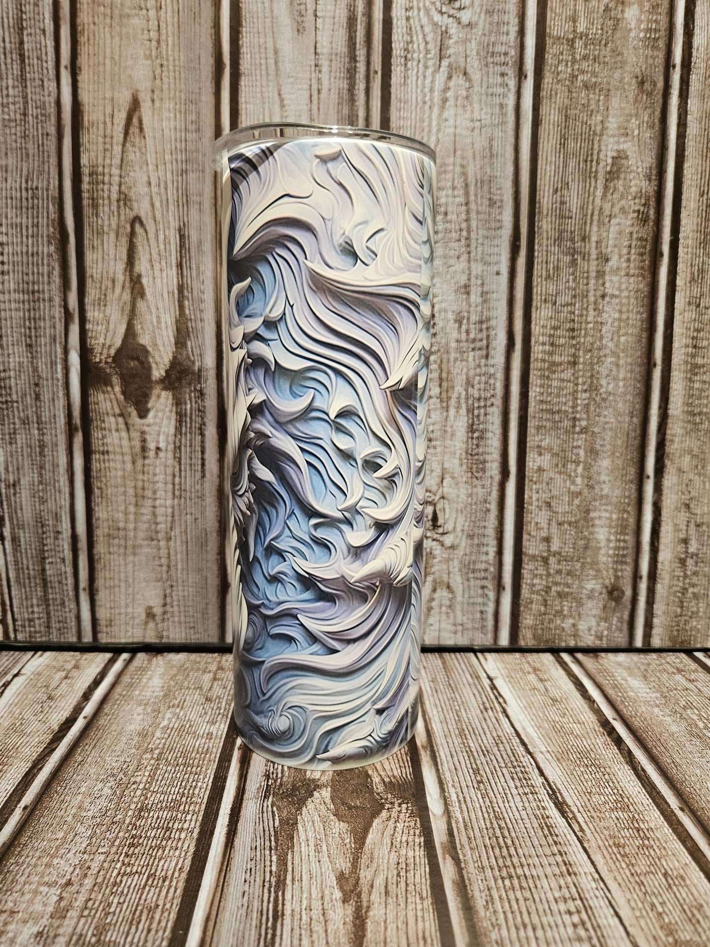 3D White Dragon Tumbler