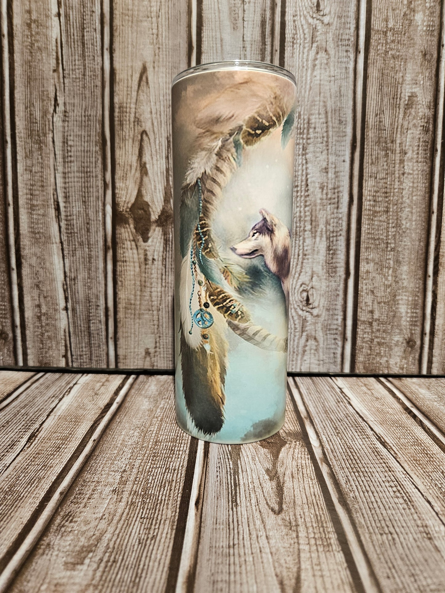 Dream Catcher And Wolf Tumbler