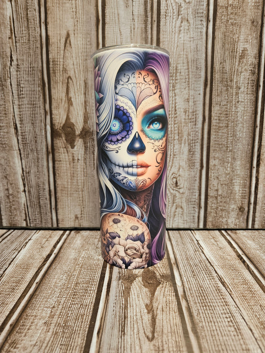 Sugar Skull Chick Tumbler