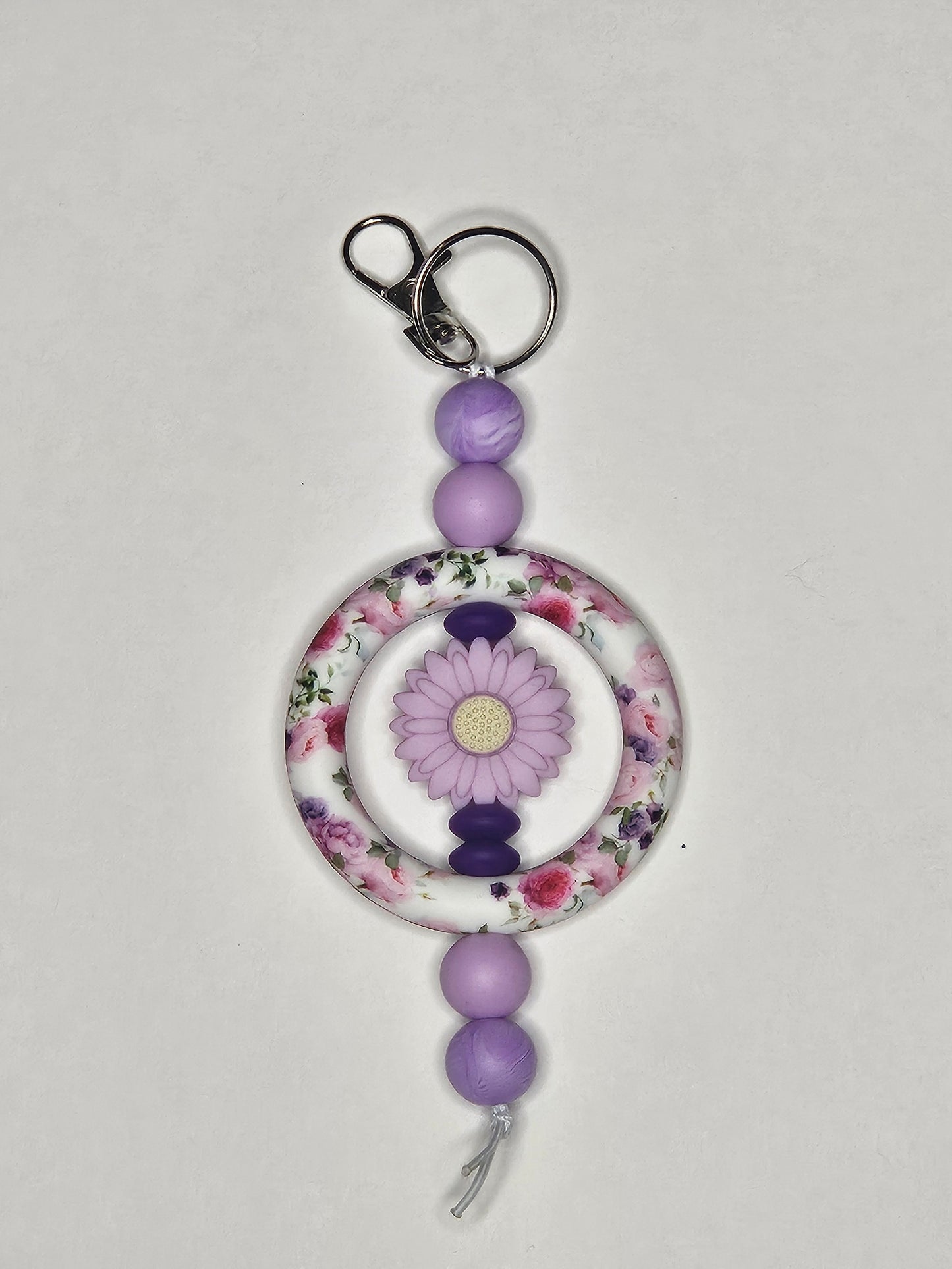 Purple Flower Keychain