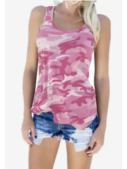 Pink Camouflage Tank Top