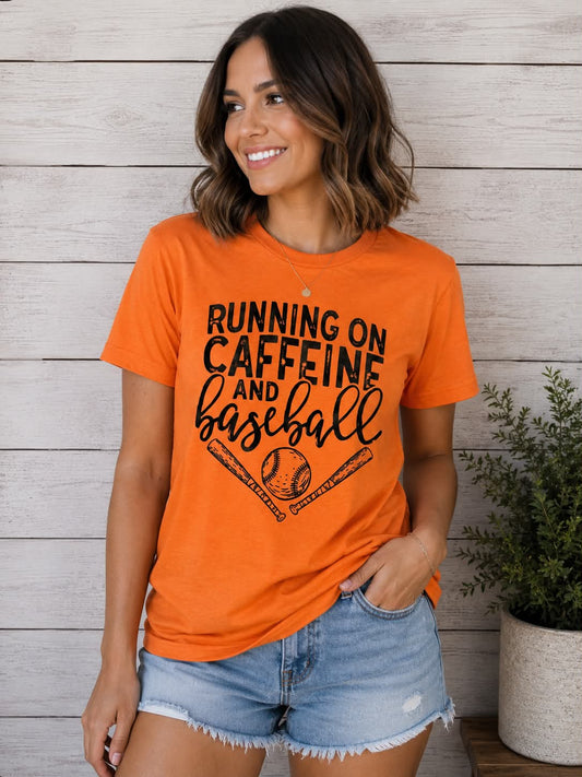 Caffeine and Baseball T-shirt