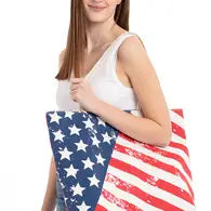 American Flag Beach Bag