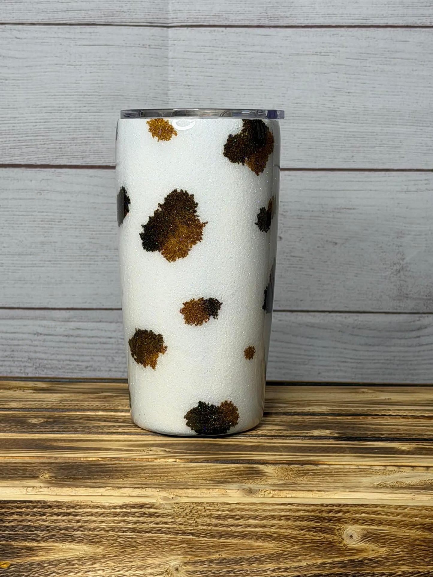 Cow Print Howdy Bow Epoxy Tumbler