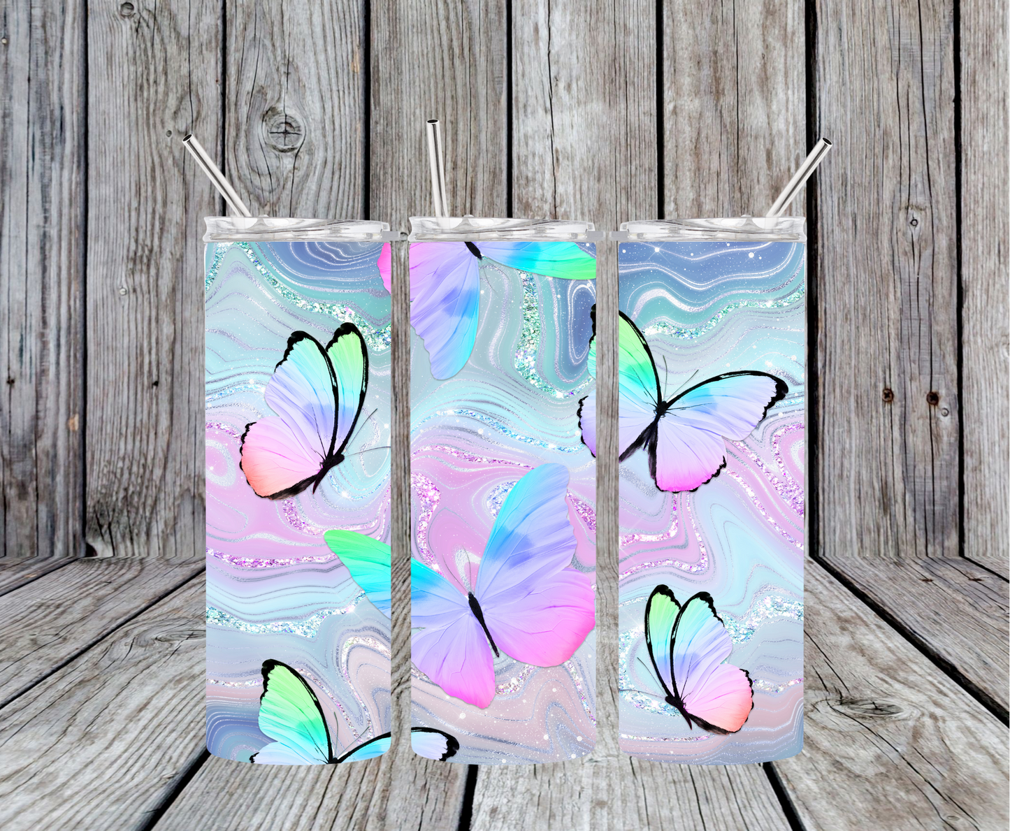 Butterfly Swirl Tumbler