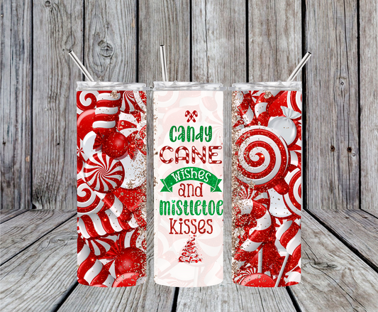 Candy Cane Wishes Tumbler