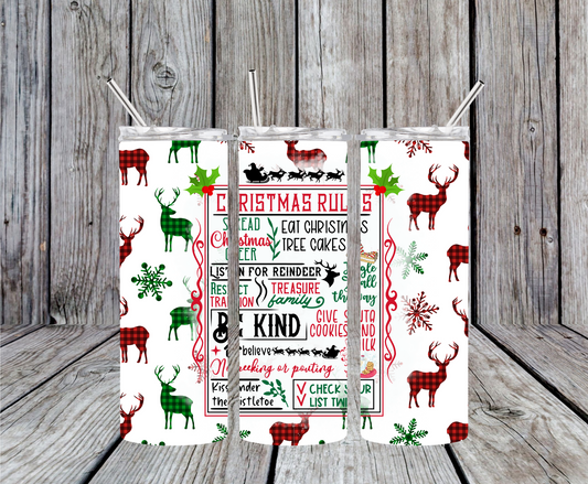 Christmas Rules Tumbler
