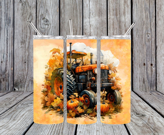 Fall Tractor Tumbler
