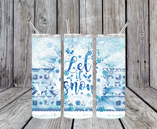 Let It Snow, Snowflake Tumbler