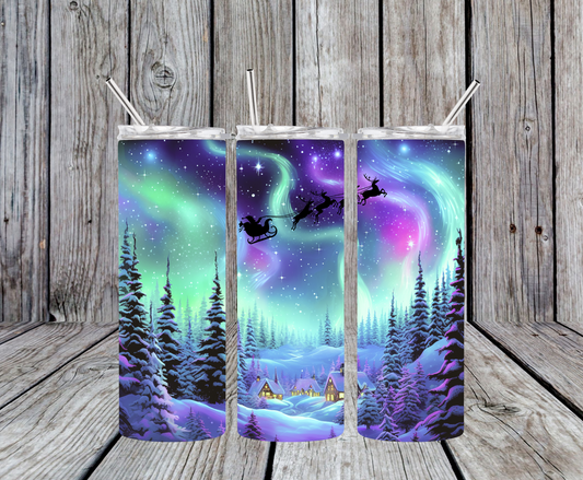 Northern Lights Christmas Tumbler