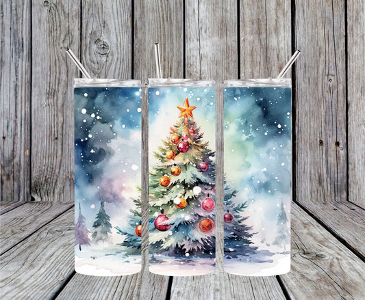 Old Fashion Christmas Tree Tumbler