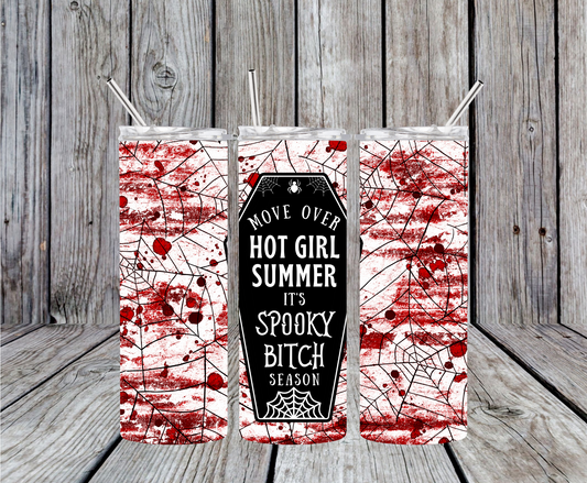 Spooky Bitch Blood Splatter Tumbler