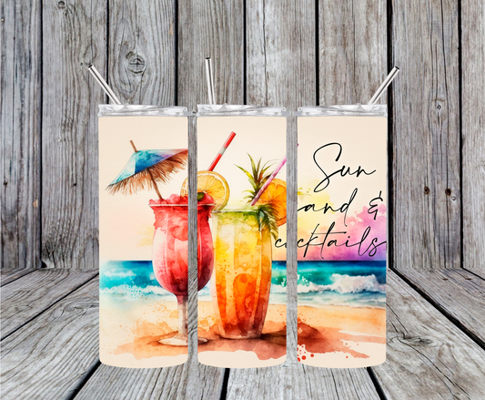 Sun Sand And Cocktails Tumbler