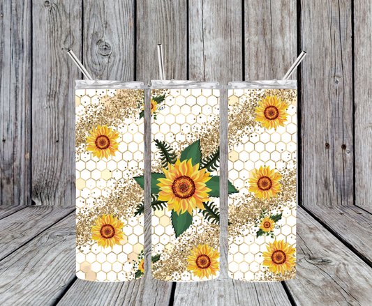 Sunflower & Honeycomb Tumbler