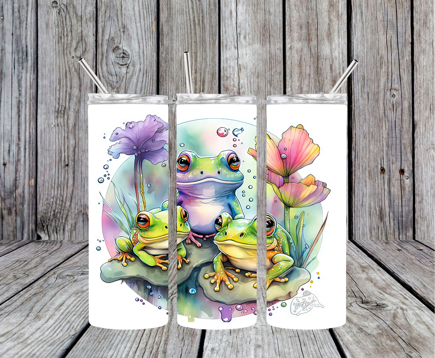 Frogs and Lilly Pads Tumbler