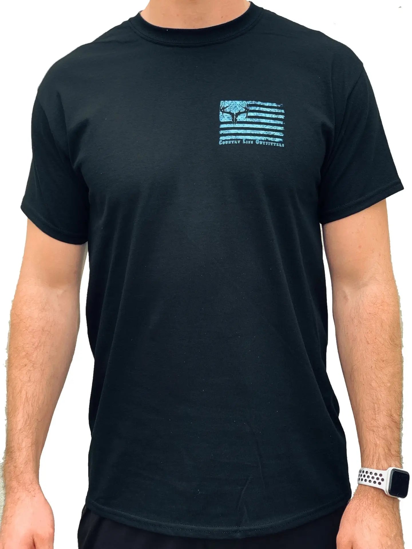 Blue Camo Flag T-shirt