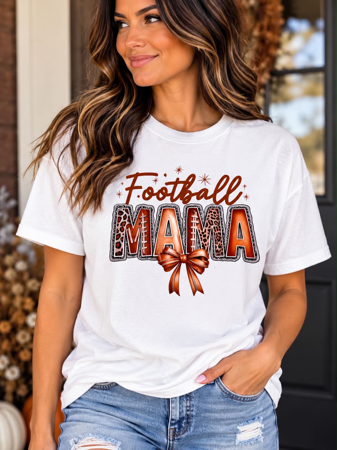 Football Mama T-shirt
