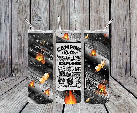 Camping Rules Tumbler
