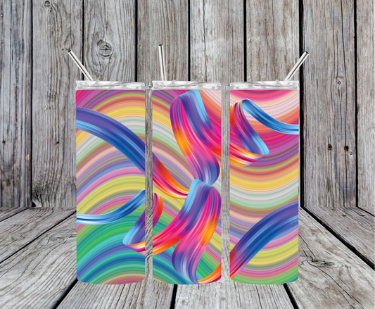 Colorful Streamers Tumbler