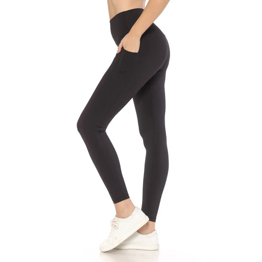 Premium Nylon Activewear Solid Leggings