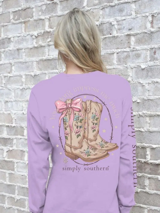 Simply Southern-Impress-Lilac-Long Sleeve