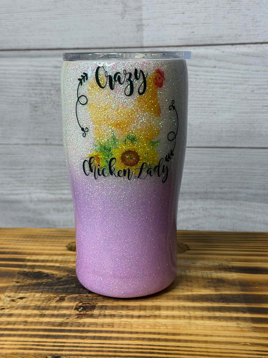 Crazy Chicken Lady Epoxy Tumbler