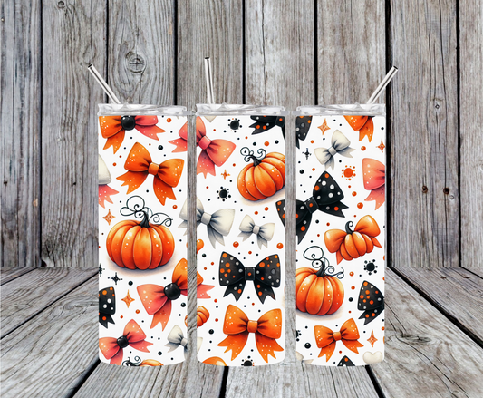 Pumpkins And Bows Tumbler