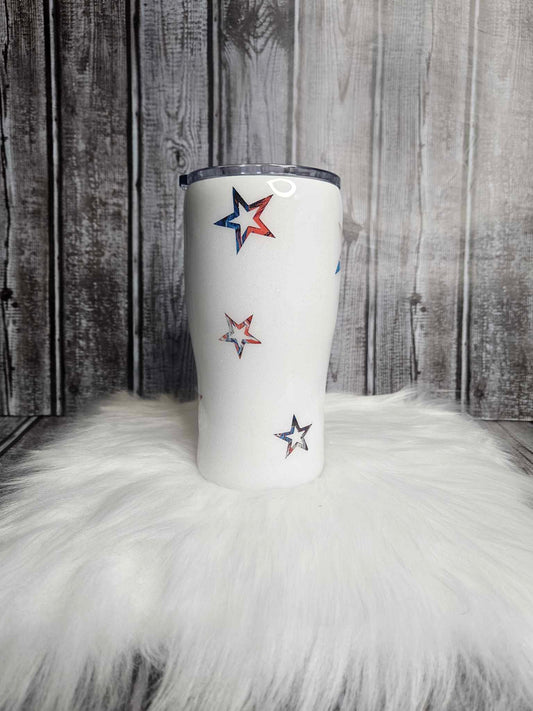 Red White Blue Stars Tumbler