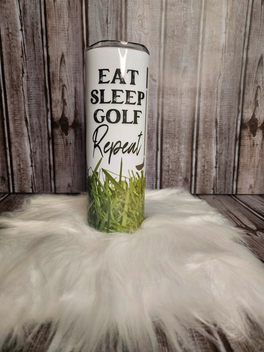 Eat Sleep Golf Repeat Tumbler