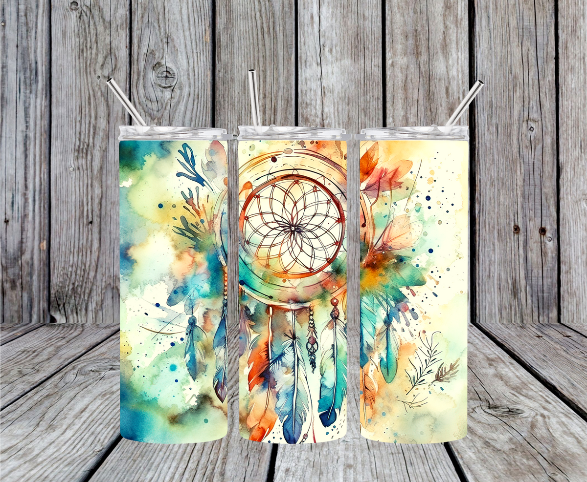 Watercolor Dream Catcher Tumbler